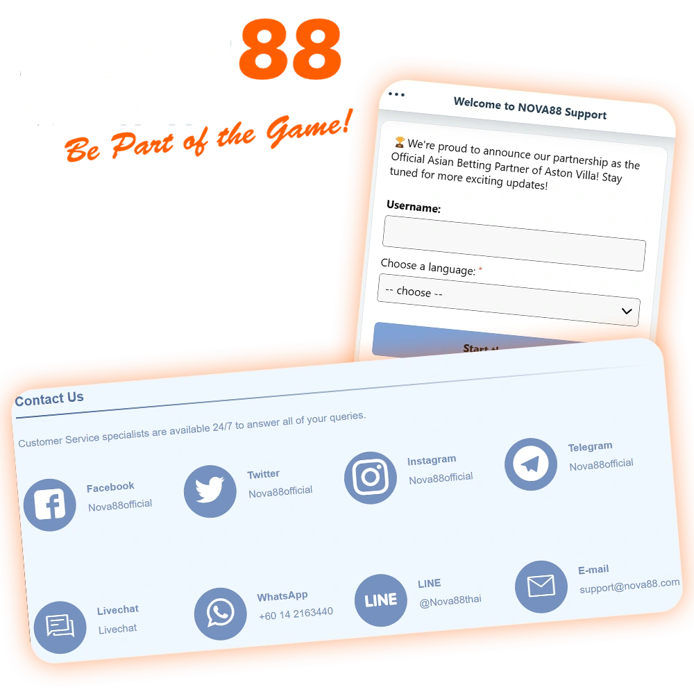 Contact Nova88 support for assistance in India.