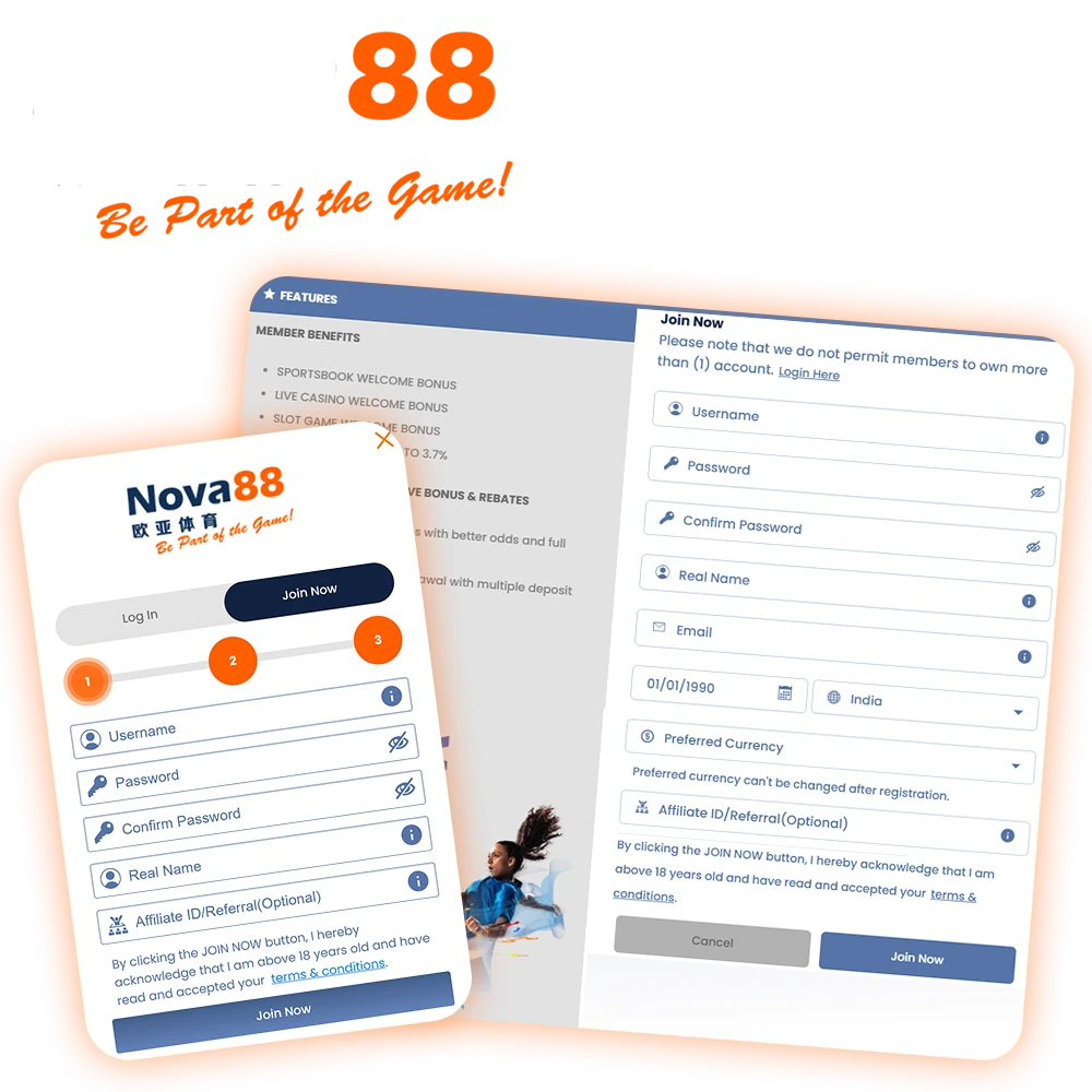 How to register and verify on Nova88 in India.