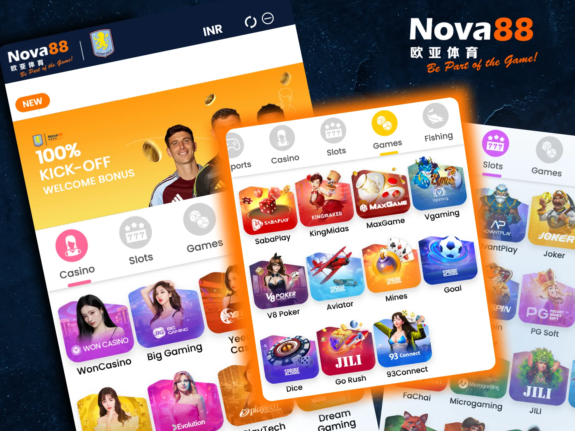 Explore top casino games on Nova88, including Slots, Aviator, Mines, and more.