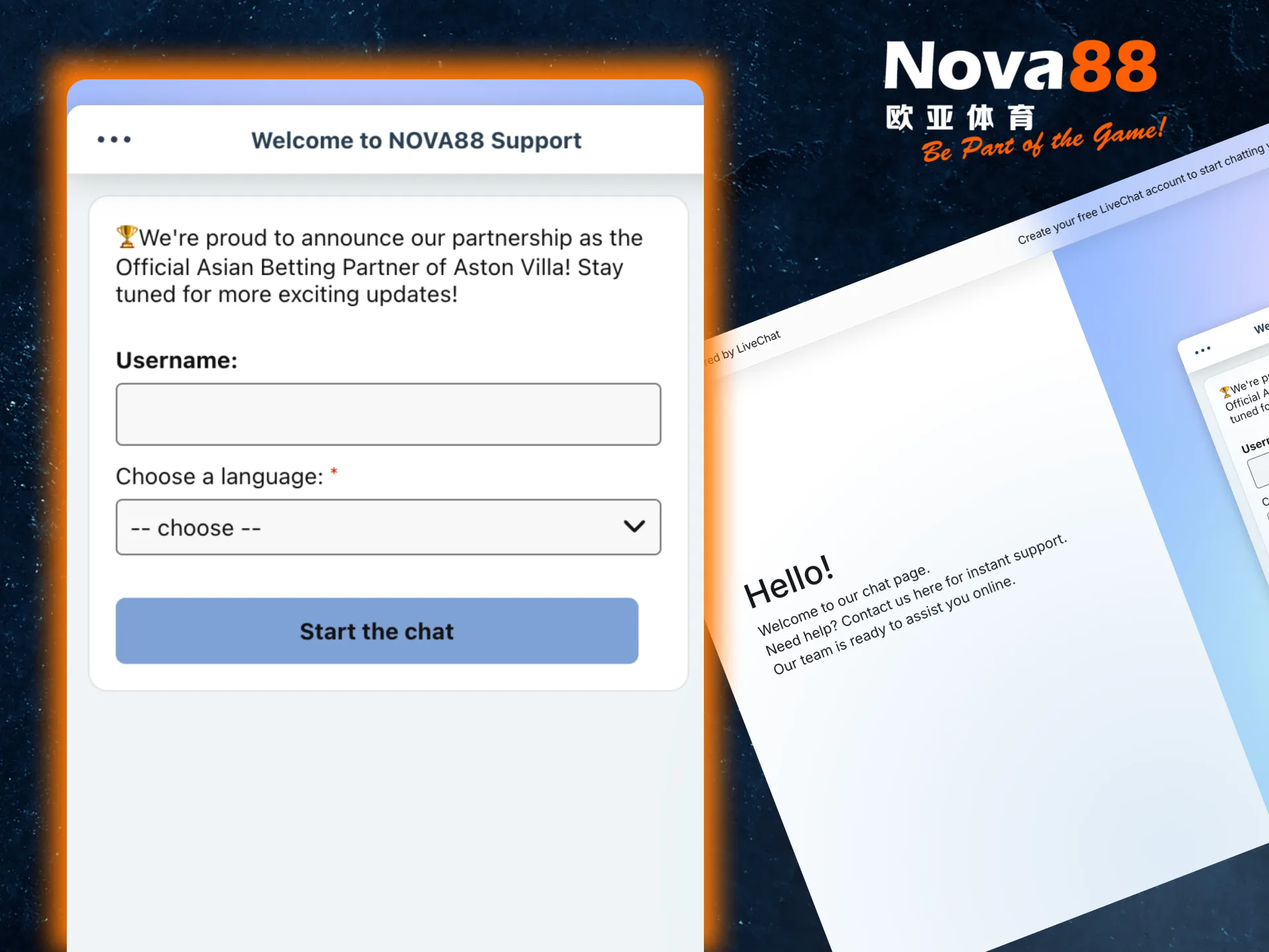 Contact Nova88 24/7 support via live chat or email for assistance with your account.