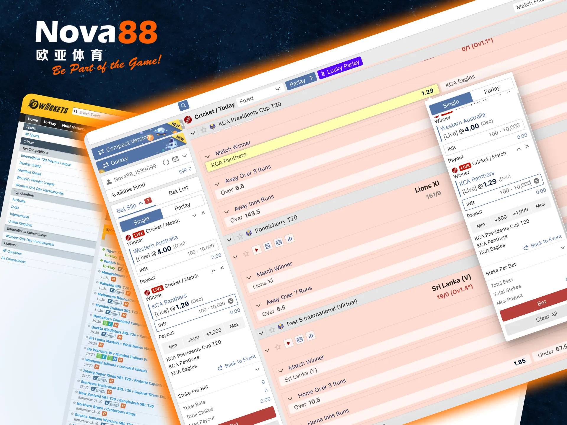 Nova88's betting options include single, express, and system bets for all users.