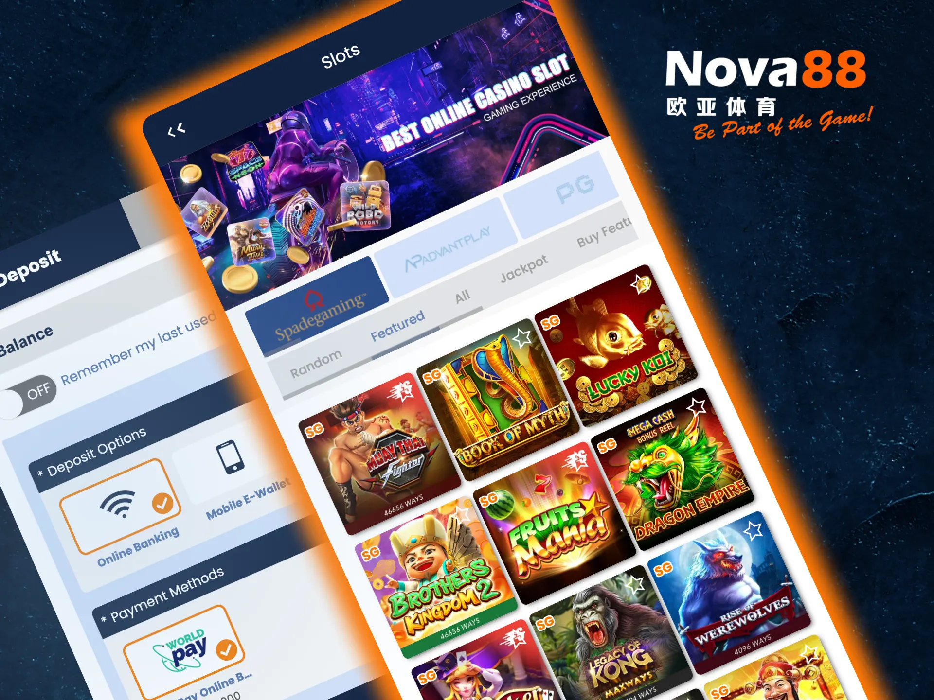 Register on Nova88, deposit funds, and spin the reels to play your favorite slots.