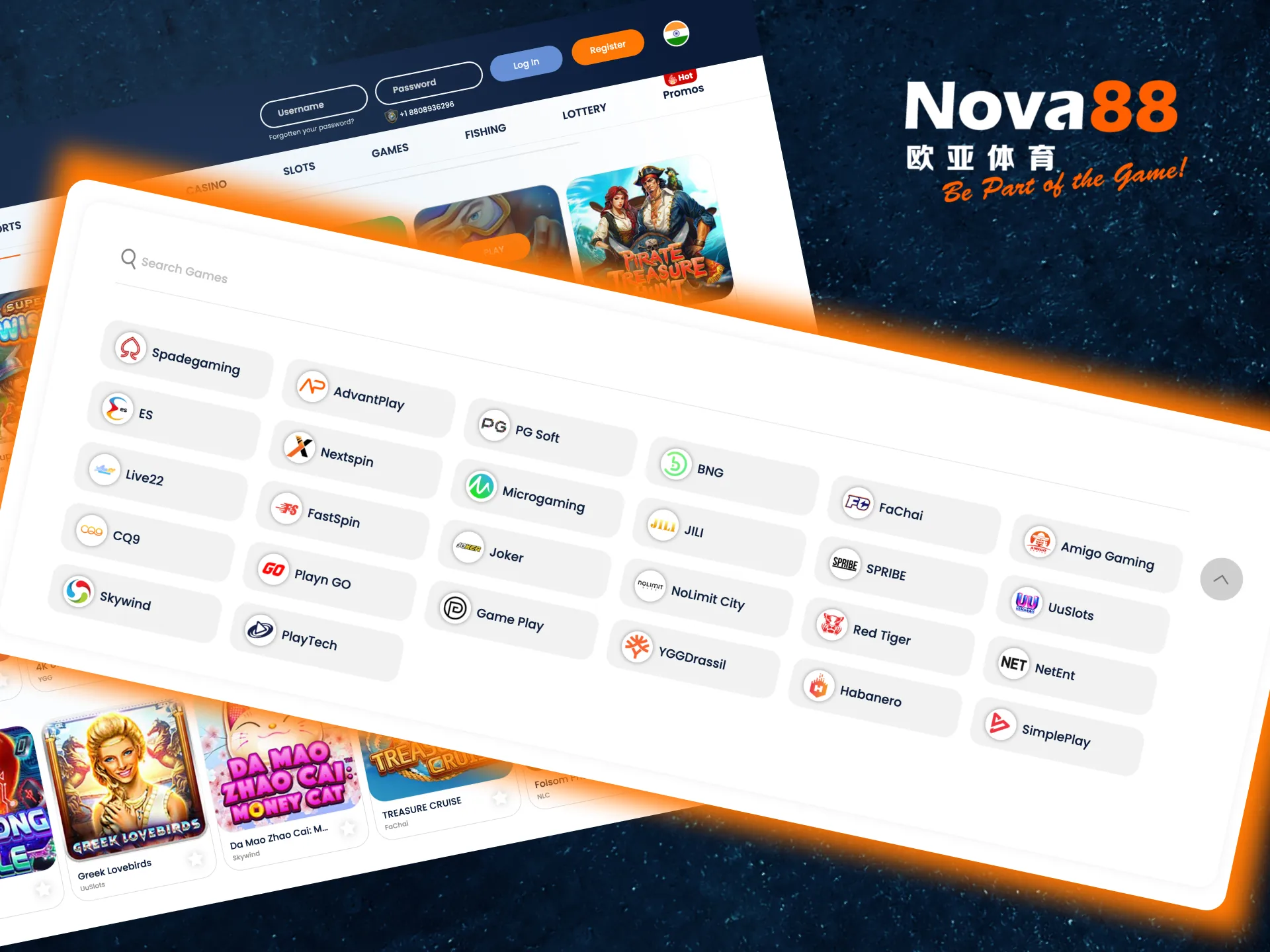 Discover unique slots by renowned Nova88 providers, including Spribe and PlayTech.