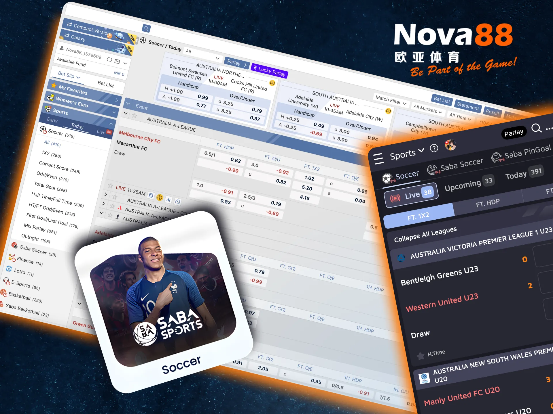 Nova88 offers betting on global football leagues like La Liga and Serie A.